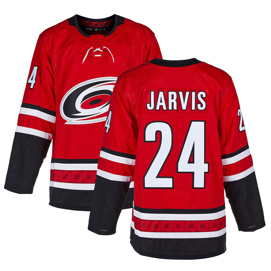 C.Hurricanes #24 Seth Jarvis Player Fanatics Red Stitched Game Hockey Jerseys