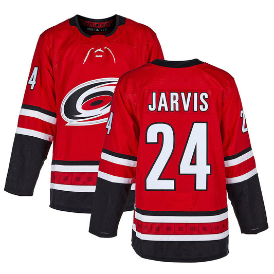 C.Hurricanes #24 Seth Jarvis Player Fanatics Red Stitched Game Hockey Jerseys