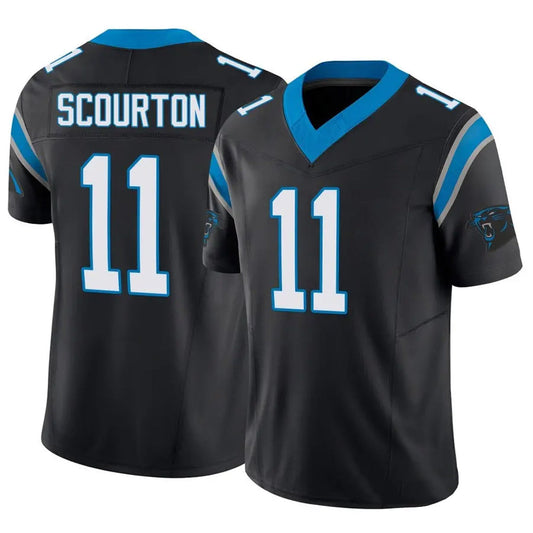 C.Panthers #11 Nic Scourton Player Black Vapor F.U.S.E. Limited Football Jerseys