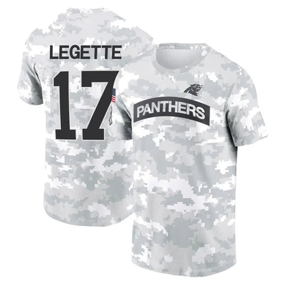 C.Panthers #17 Xavier Legette Player Salute to Service Hoodies & T-Shirts Football Jerseys