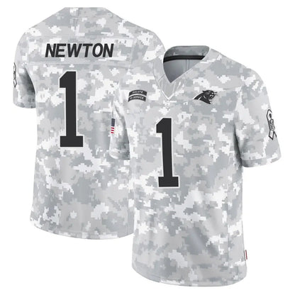 C.Panthers #1 Cam Newton Player Arctic Camo Salute to Service Limited Football Jerseys