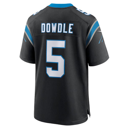 C.Panthers #5 Rico Dowdle Player Black Home Game Football Jerseys