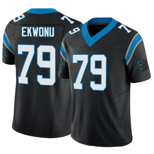 C.Panthers #79 Ikem Ekwonu Player Black Vapor F.U.S.E. Limited Football Jerseys