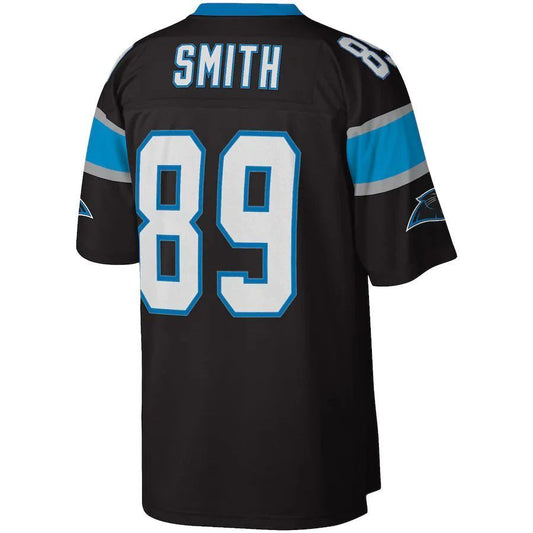 C.Panthers #89 Steve Smith Sr Mitchell & Ness Black Legacy Replica Player Stitched Football Jerseys
