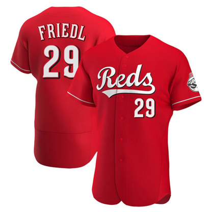 C.Reds #29 TJ Friedl Player Red Home Replica Elite Baseball Jerseys
