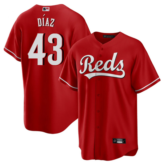 C.Reds #43 Alexis Diaz Player Red Home Replica Baseball Jerseys