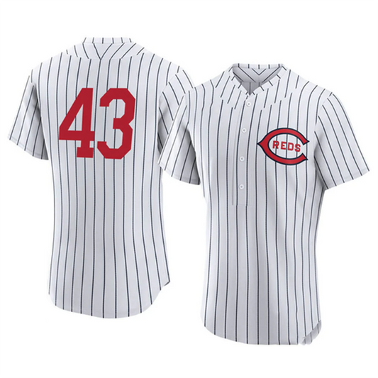 C.Reds #43 Alexis Diaz Player White Steer Home Limited Baseball Jerseys