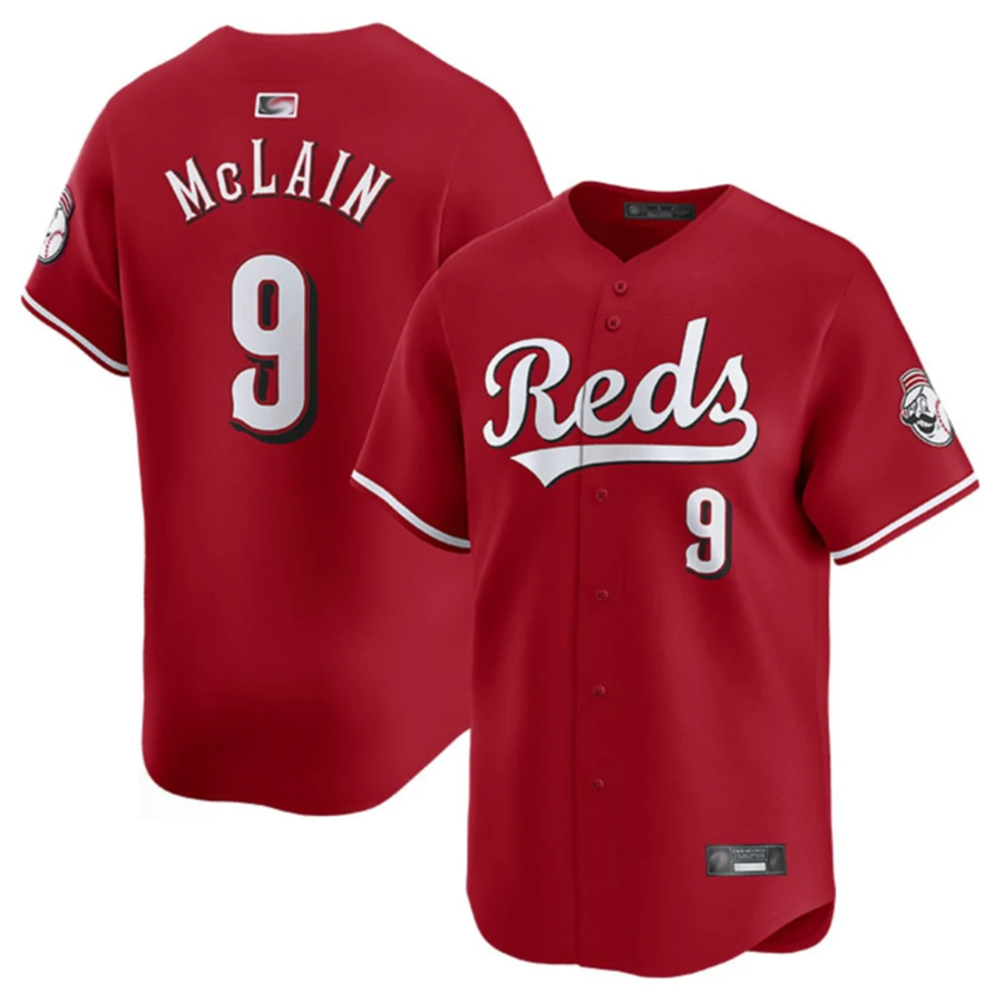 C.Reds #9 Matt McLain Player Red Replica Game Baseball Jerseys