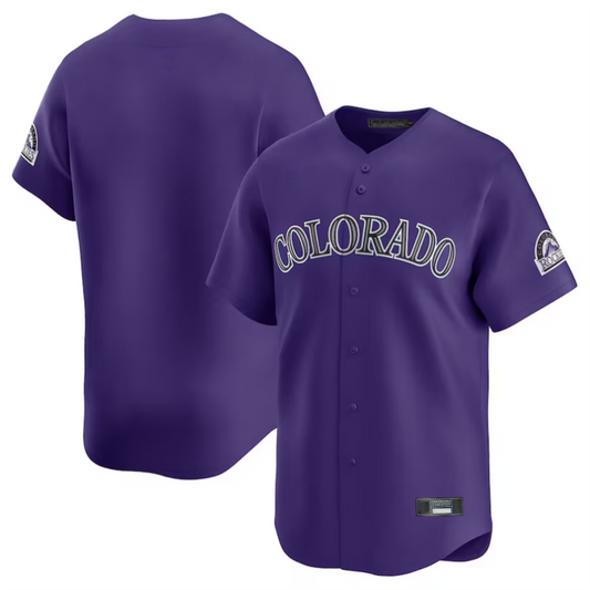 C.Rockies Blank Player Purple Alternate Limited Baseball Jerseys