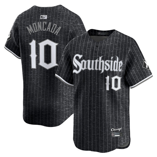 C.White Sox #10 Yoan Moncada Player City Connect Limited Black Baseball Jerseys