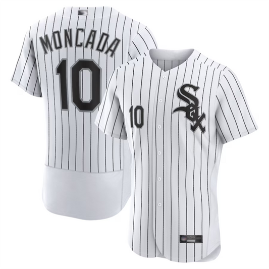 C.White Sox #10 Yoan Moncada Player White Home Limited Elite Baseball Jerseys