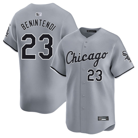 C.White Sox #23 Andrew Benintendi Player Gray Road Limited Baseball Jerseys