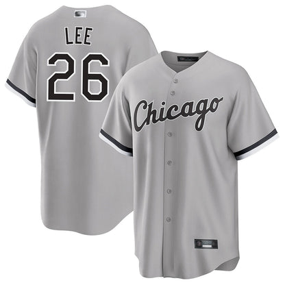 C.White Sox #26 Korey Lee Player Gray Road Replica Baseball Jerseys