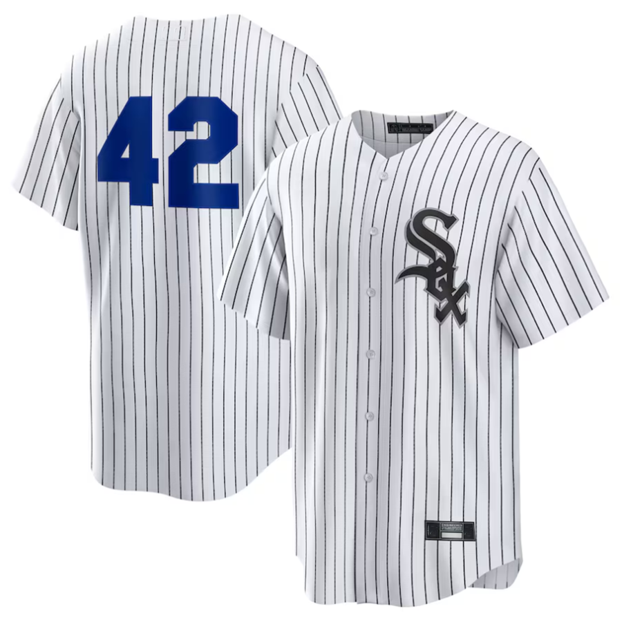 C.White Sox #42 Player White Home 2025 Jackie Robinson Day Replica Baseball Jerseys