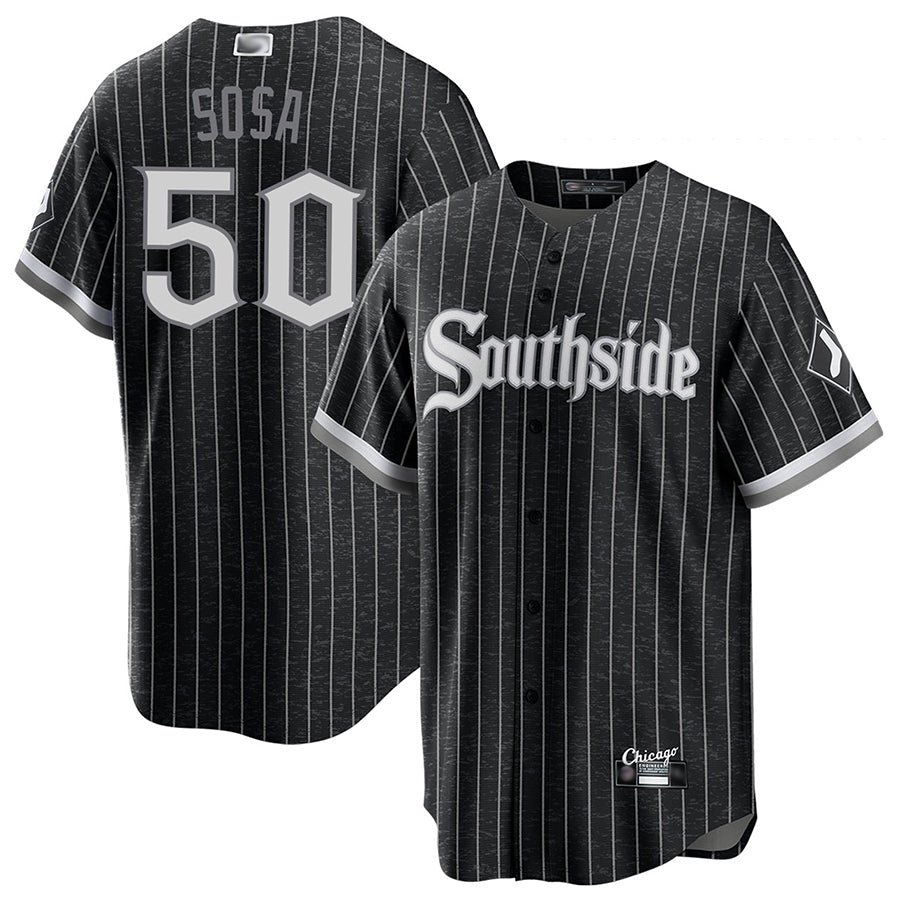 C.White Sox #50 Lenyn Sosa Player Black City Connect Replica Baseball Jerseys