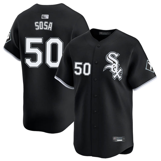 C.White Sox #50 Lenyn Sosa Player Black Limited Baseball Jerseys