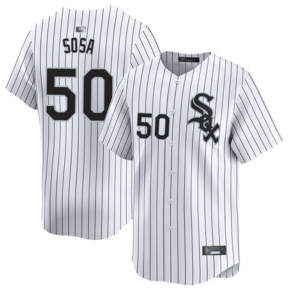 C.White Sox #50 Lenyn Sosa Player White Home Limited Baseball Jerseys
