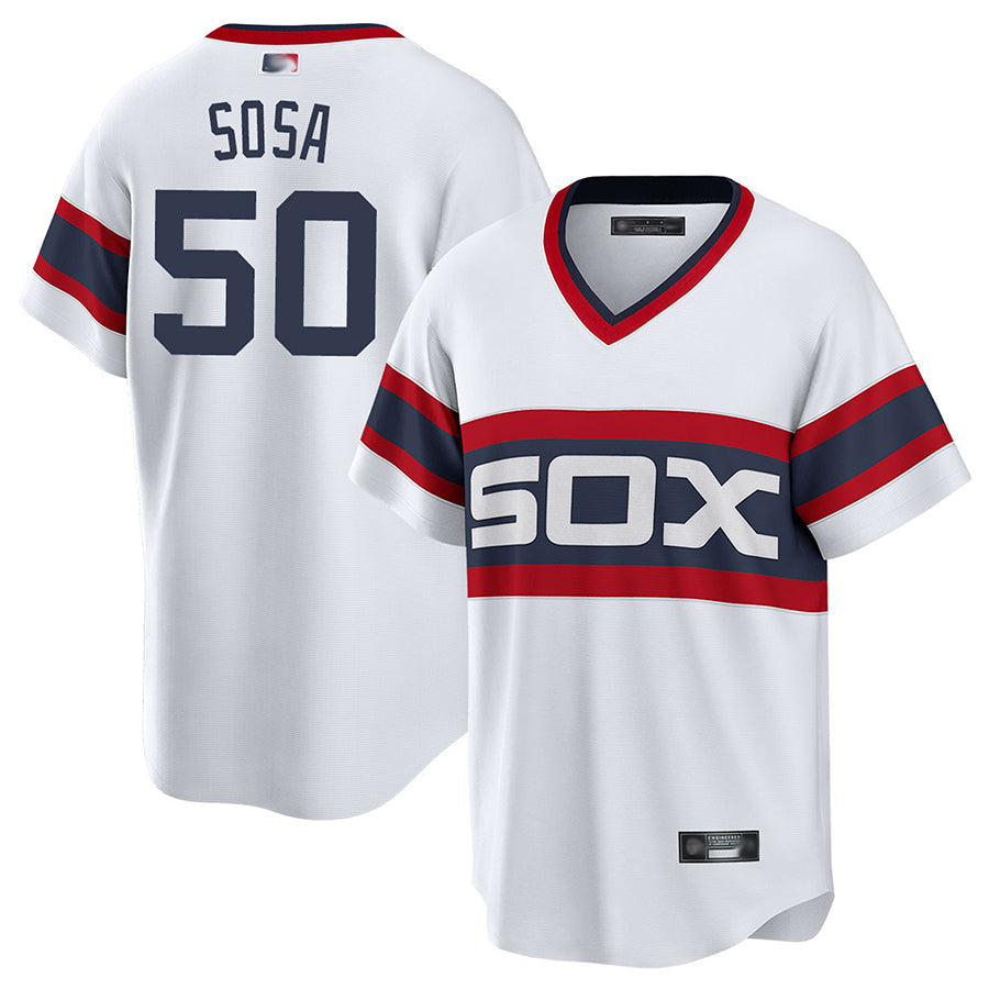 C.White Sox #50 Lenyn Sosa Player White Home Replica Baseball Jerseys
