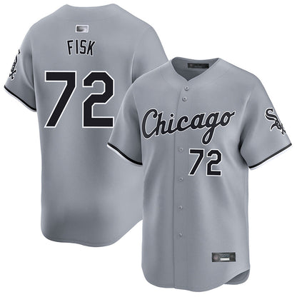 C.White Sox #72 Carlton Fisk Player Gray Road Home Limited Baseball Jerseys