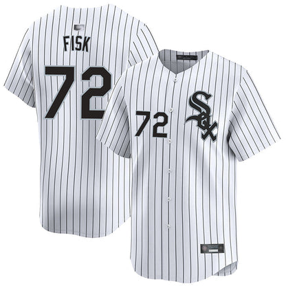 C.White Sox #72 Carlton Fisk Player White Home Limited Baseball Jerseys