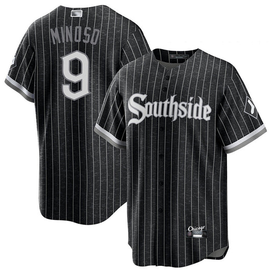 C.White Sox #9 Minnie Minoso Player Black City Connect Baseball Jerseys