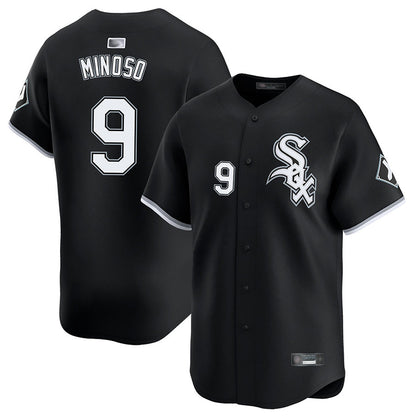C.White Sox #9 Minnie Minoso Player Black Limited Baseball Jerseys