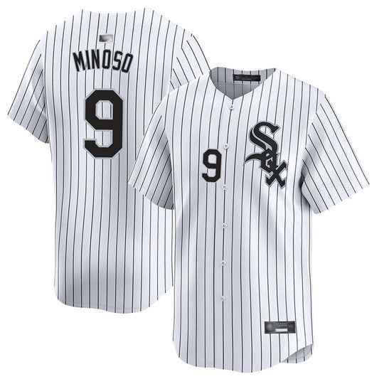 C.White Sox #9 Minnie Minoso Player White Home Limited Baseball Jerseys