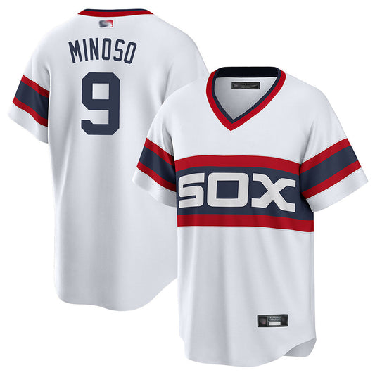 C.White Sox #9 Minnie Minoso Player White Replica Limited Baseball Jerseys