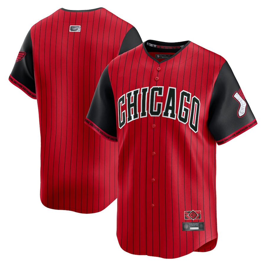 C.White Sox Blank Player Red City Connect Limited Baseball Jerseys