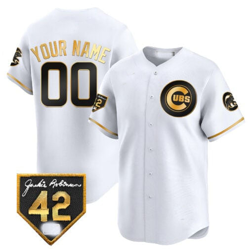 Custom C.Cubs Jackie Robinson Patch Vapor Premier Limited V2¨C Stitched Baseball Jerseys