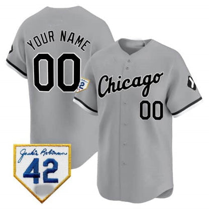 Custom C.White Sox Jackie Robinson Patch Vapor Premier Limited Stitched Baseball Jerseys