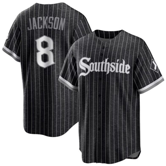 C.White Sox #8 Bo Jackson Black City Connect Replica Player Baseball Jerseys