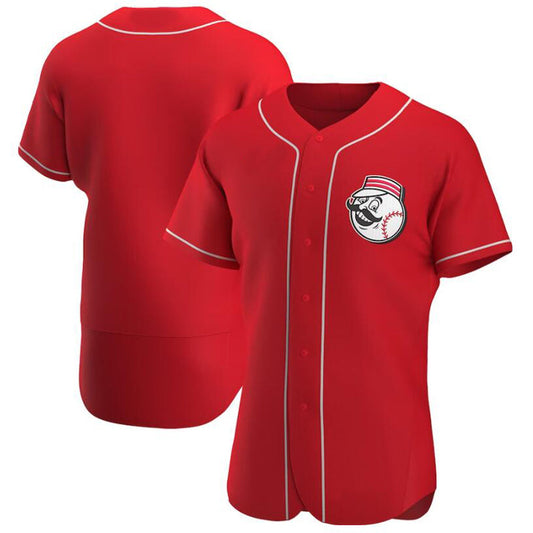 C.Reds Blank Player Scarlet Alternate Authentic Team Logo Baseball Jerseys
