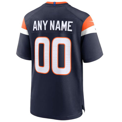Custom D.Broncos Navy Game Home Game Football Jerseys