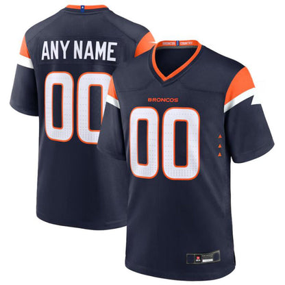 Custom D.Broncos Navy Game Home Game Football Jerseys