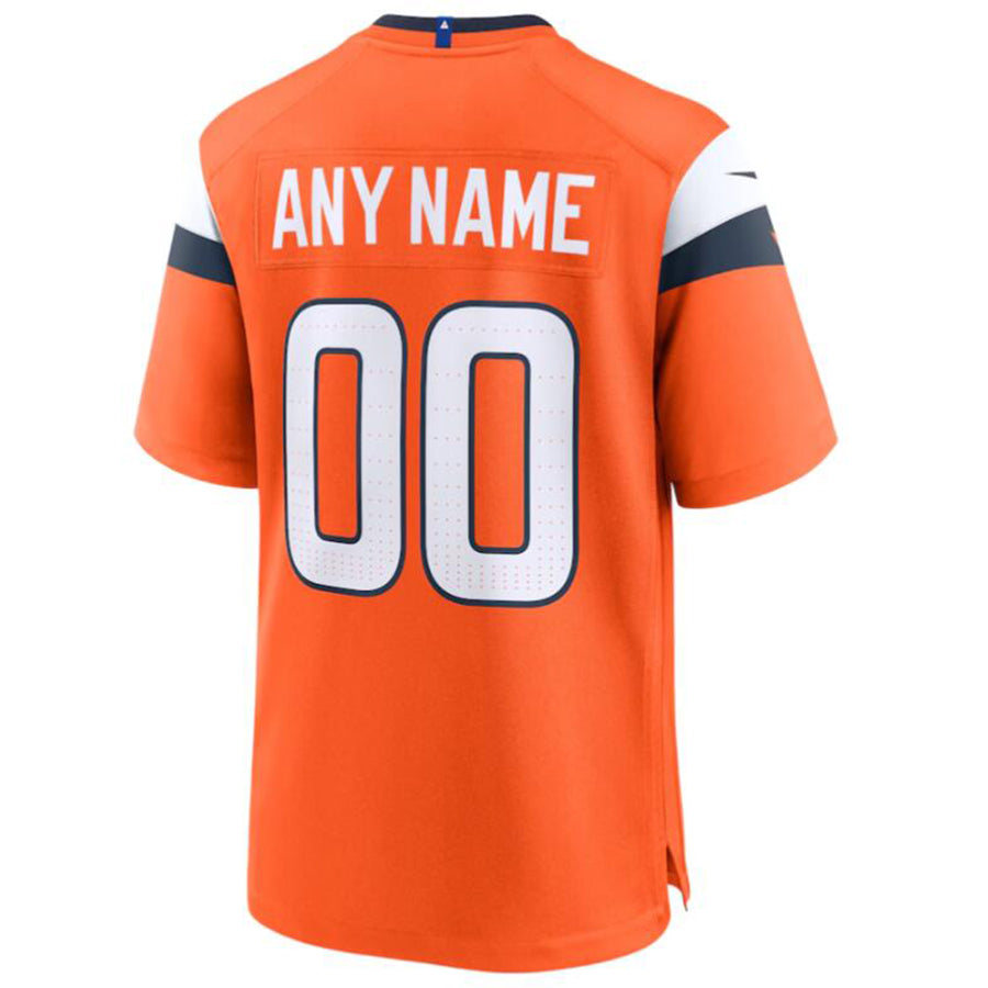 Custom D.Broncos Orange Home Game Football Jerseys -Stitched American Football Jerseys