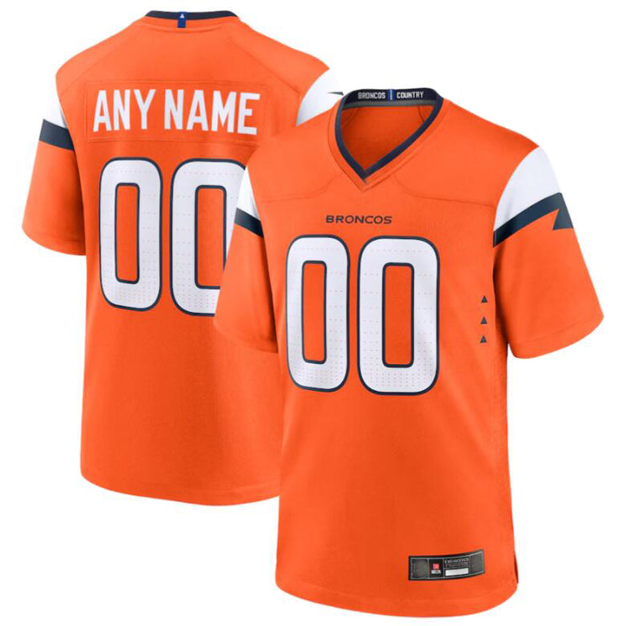 Custom D.Broncos Orange Home Game Football Jerseys -Stitched American Football Jerseys