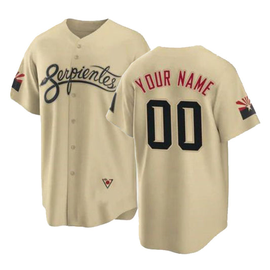 Custom A.Diamondbacks Gold City Connect Stitched Baseball Jerseys