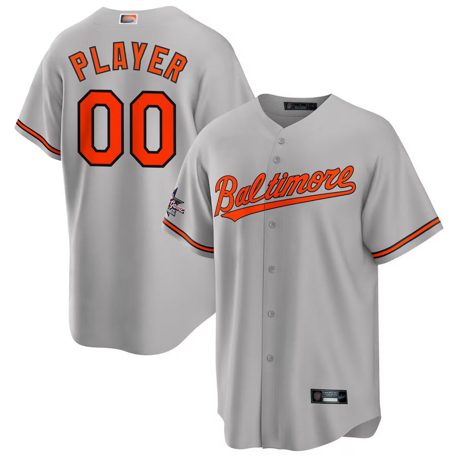 Custom B.Orioles All-Star Game Replica Gray Baseball Jerseys