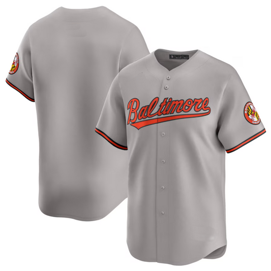 Custom B.Orioles Gray Road Limited Replica Baseball Jerseys