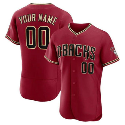 Custom A.Diamondbacks Red Elite Stitched Baseball Jerseys