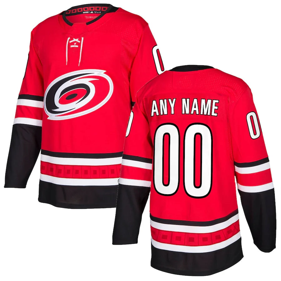 Custom C.Hurricanes Fanatics Red Stitched Game Hockey Jerseys