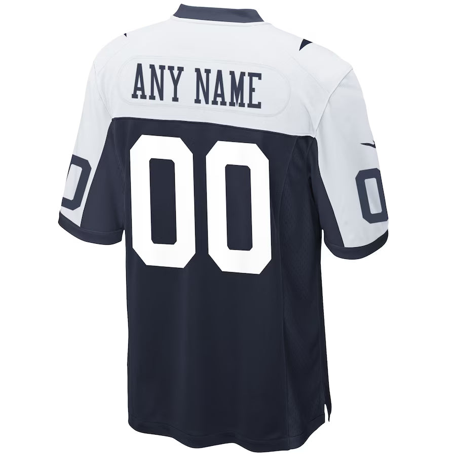 Custom D.Cowboys Navy Alternate Home Game Football Jerseys