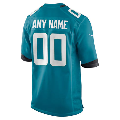 Custom J.Jaguars Teal Home Game Football Jerseys