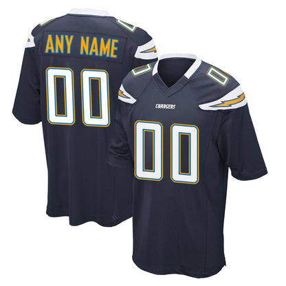 Custom LA.Chargers Navy Game Football Jerseys