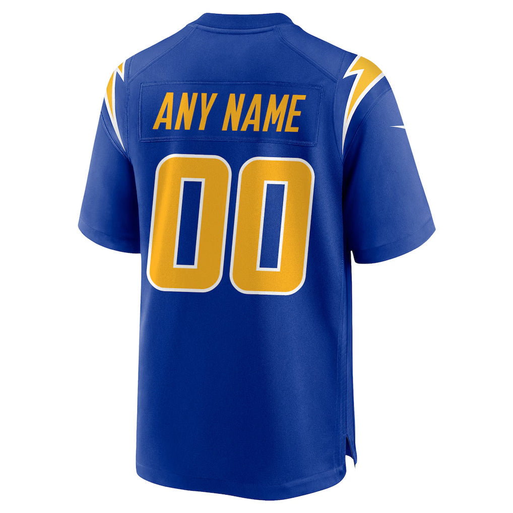 Custom LA.Chargers Royal Alternate Home Game Football Jerseys