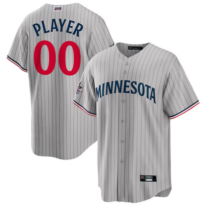 Custom M.Twins Gray All-Star Game Away Pick-A Replica Baseball Jerseys