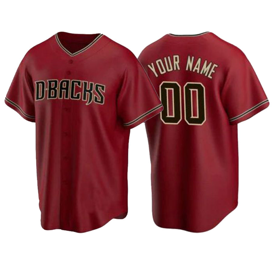 Custom A.Diamondbacks Red Stitched Game Baseball Jerseys