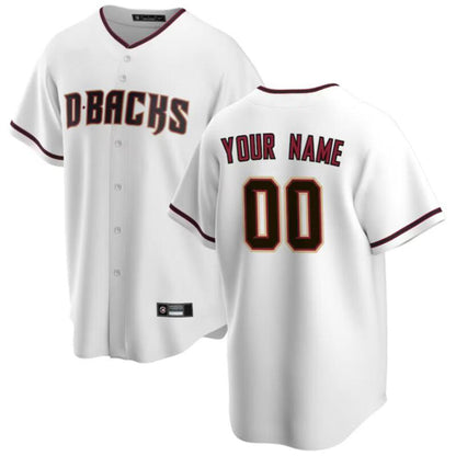 Custom A.Diamondbacks White Game Stitched Baseball Jerseys