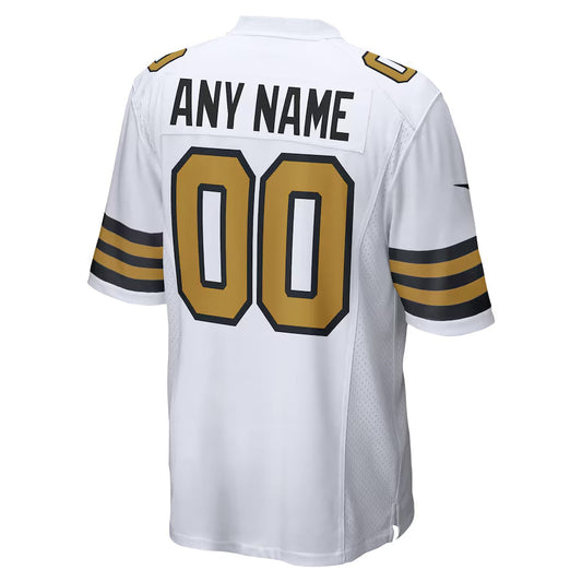 Custom NO.Saints White Alternate Game Football Jerseys
